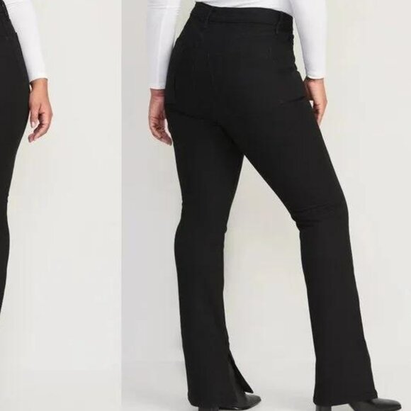 NWT Old Navy Extra High-Waisted Button-Fly Side-Slit Kicker Boot-Cut Jeans Women - Picture 8 of 8